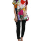 Dolce & Gabbana Multicolor Patchwork Cotton Silk Blouse Top