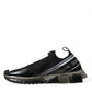 Dolce & Gabbana Black White Slip On Sneakers Sorrento Shoes
