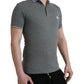 Dolce & Gabbana Gray Collared Short Sleeve Crown T-shirt