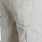 Dolce & Gabbana Beige Cotton Corduroy Logo Bermuda Shorts