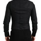 Dolce & Gabbana Black Cotton Logo Formal GOLD Dress Shirt