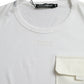 Dolce & Gabbana White Cotton Pocket Short Sleeves T-shirt
