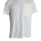 Dolce & Gabbana White Cotton Pocket Short Sleeves T-shirt