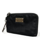 Dolce & Gabbana Black Nylon Logo Plaque Keyring Pouch Clutch Bags