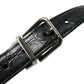 Dolce & Gabbana Black Leather Silver Metal Buckle Belt