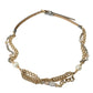 Dolce & Gabbana Blue Braided Gold Brass Chain Waist Belt