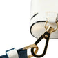 Dolce & Gabbana White Blue Calf Leather Logo Print Strap Airpods Case