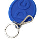 Dolce & Gabbana Blue Rubber DG Logo Silver Brass Metal Keyring Keychain