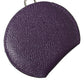Dolce & Gabbana Purple Calfskin Leather Round Logo Hand Mirror Holder