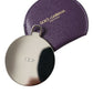 Dolce & Gabbana Purple Calfskin Leather Round Logo Hand Mirror Holder