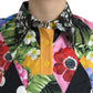 Dolce & Gabbana Multicolor Patchwork Cashmere Henley Sweater