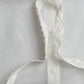 Dolce & Gabbana White Silk Long Sleeves Ascot Collar Top