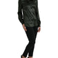 Dolce & Gabbana Gray Long Sleeves Ascot Collar Blouse Top
