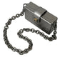 Dolce & Gabbana Metallic Gray Calfskin Leather DG BOX Shoulder Bag