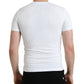Dolce & Gabbana White Logo Print Cotton Crew Neck T-shirt