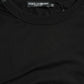 Dolce & Gabbana Black Logo Embossed Crew Neck Short Sleeves T-shirt