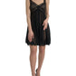 Dolce & Gabbana Black Silk Pleated Lace Chiffon Mini Dress