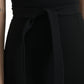 Dolce & Gabbana Black Sheath Halter Sleeveless Midi Dress