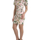 Dolce & Gabbana Pink Lily Viscose Sheath Stretch Mini Dress
