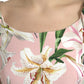 Dolce & Gabbana Pink Lily Viscose Sheath Stretch Mini Dress
