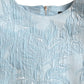 Dolce & Gabbana Light Blue Floral Jacquard Puff Sleeve Mini Dress