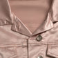 Dolce & Gabbana Pink Cotton Stretch Collared Cropped Jacket