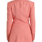 Dolce & Gabbana Pink Polyester Single Breasted Blazer Jacket