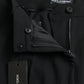 Dolce & Gabbana Black Wool Mid Waist Tapered Pants