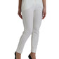Dolce & Gabbana White Wool Mid Waist Tapered Pants