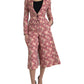 Dolce & Gabbana Pink Floral Jacquard Slim Fit 2 Piece Suit