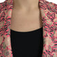 Dolce & Gabbana Pink Floral Jacquard Slim Fit 2 Piece Suit