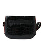 Balenciaga Black Exotic Leather Shoulder Crossbody Camera Bag