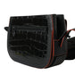 Balenciaga Black Exotic Leather Shoulder Crossbody Camera Bag