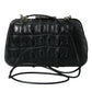 Balenciaga Black Exotic Skin Leather Shoulder Crossbody Box Clutch Bag