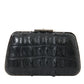 Balenciaga Black Exotic Skin Leather Shoulder Crossbody Box Clutch Bag