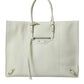 Balenciaga White Yellow Exotic Skin Leather Shopping Tote PAPIER Bag