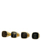 Dolce & Gabbana Gold Brass KING Enamel Set of 4 Ring