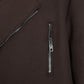 Dolce & Gabbana Brown Coat Short Biker Wool Jacket