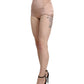Dolce & Gabbana Beige Silk High Waist Mini Hot Pants Shorts