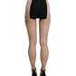 Dolce & Gabbana Beige Silk High Waist Mini Hot Pants Shorts