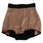Dolce & Gabbana Beige Silk High Waist Mini Hot Pants Shorts