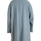 Dolce & Gabbana Light Blue Wool Button Trench Coat Jacket