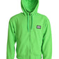 Dolce & Gabbana Neon Green Hooded Full Zip Top Sweater