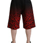 Dolce & Gabbana Red Leopard Print Cotton Bermuda Shorts