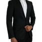 Dolce & Gabbana Black Wool MARTINI Single Breasted Blazer