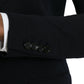Dolce & Gabbana Black Wool Notch Single Breasted Coat Blazer