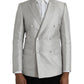 Dolce & Gabbana Off White MARTINI Double Breasted Coat Blazer