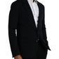 Dolce & Gabbana Black Wool Single Breasted Coat Blazer