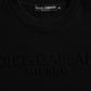 Dolce & Gabbana Black Cotton Long Sleeves Sweatshirt Sweater