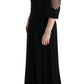 Dolce & Gabbana Black Stretch Shift Long Maxi Dress
